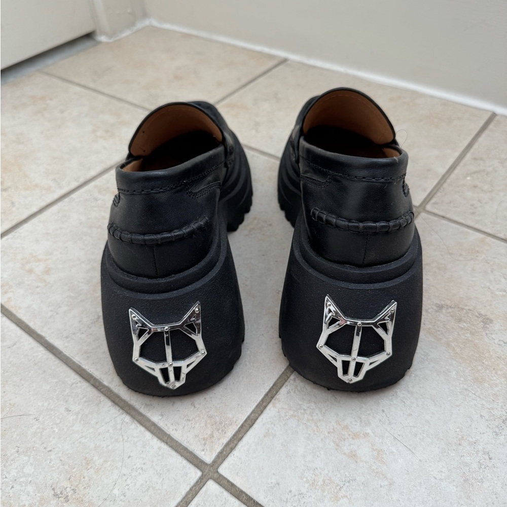 Naked Wolfe Black Loafers
